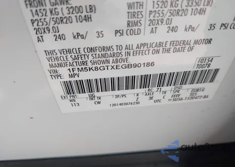 2014 Ford Explorer Sport z USA, uszkodzony, nr VIN 1FM5K8GTXEGB90186